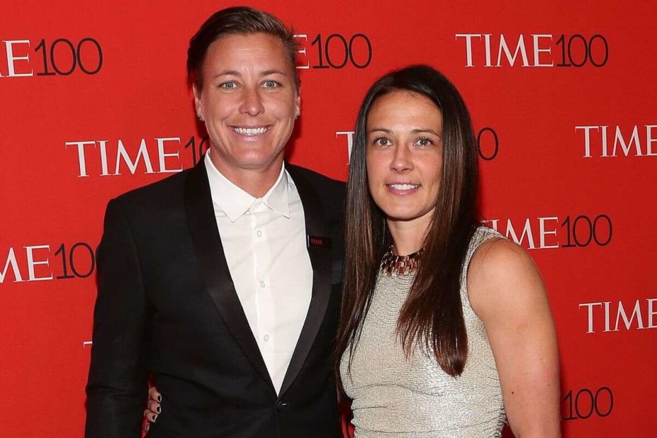 Image of Abby Wambach with her first wife Sarah Huffman