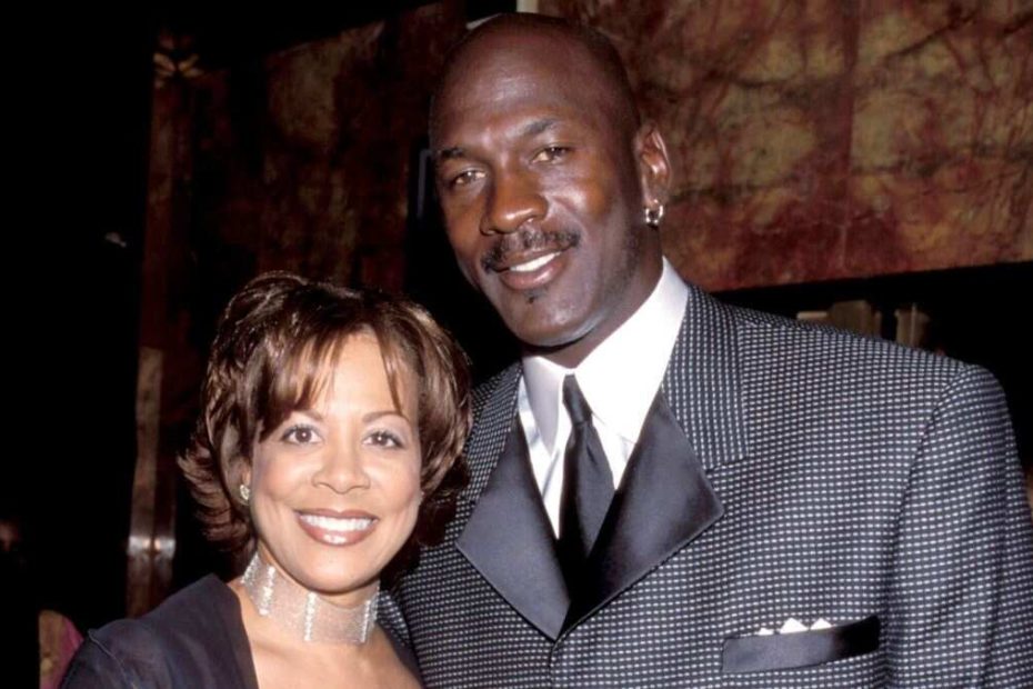 Image of Michael Jordan with his first wife Juanita Vanoy Jordan